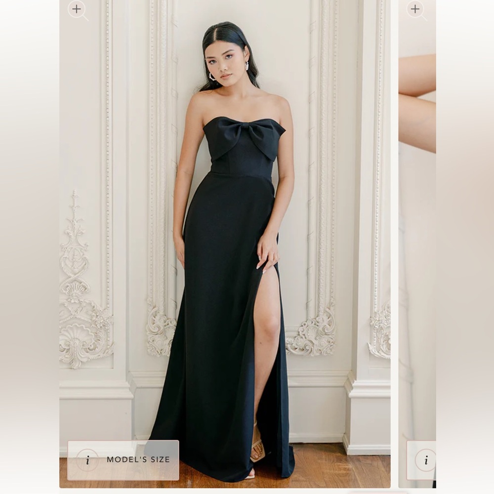Revelry Monroe Crepe Dress in Black